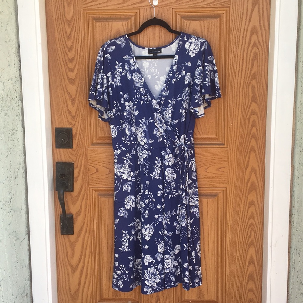 NEW*Fortune & Ivy Faux Wrap Dress